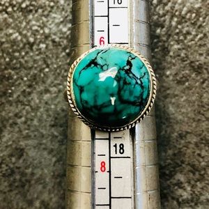 Sterling Silver 925 Ring Size 7 Turquoise Stone
